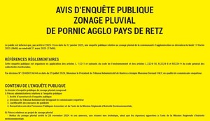 Avis d'enquête publique : Zonage pluvial