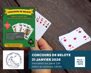 Concours de belote ouvert à tous !