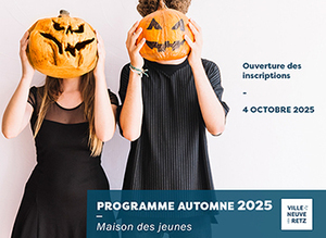 Programme Automne 2025 - Maison des Jeunes Villeneuve-en-Retz