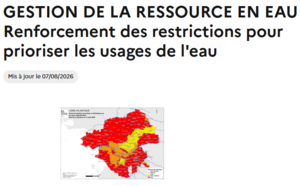 renforcement restriction eau